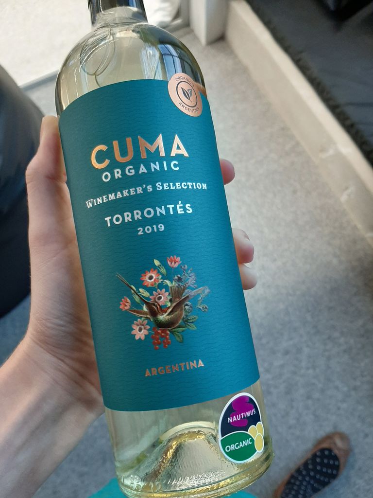 Cuma Organic «sa pead seda nautima, sest Nautimuse kleeps on peal!» Torrontés 2019 valge vein.