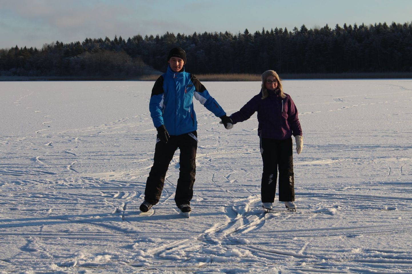 Talverõõmude nautijad Väinjärvel