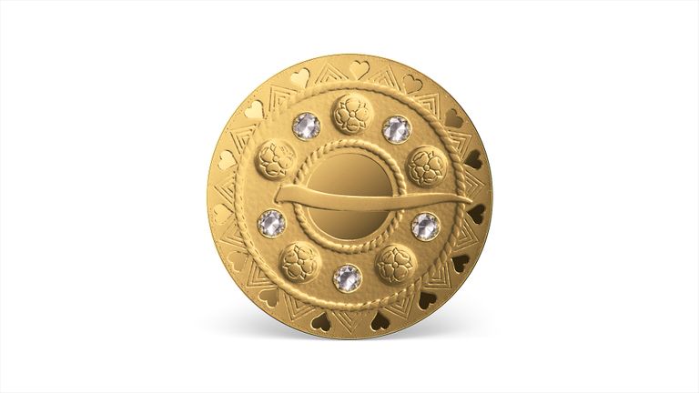 Золотая монета "Пузырчатая сакта"
