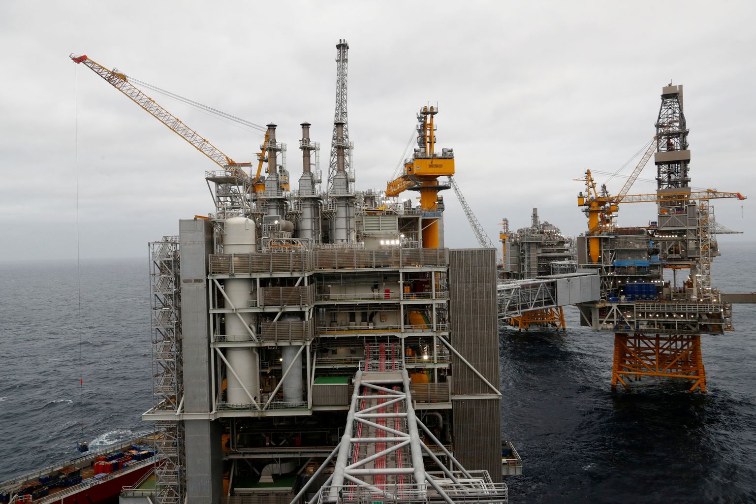 Нефтяная платформа Equinor в Северном море.