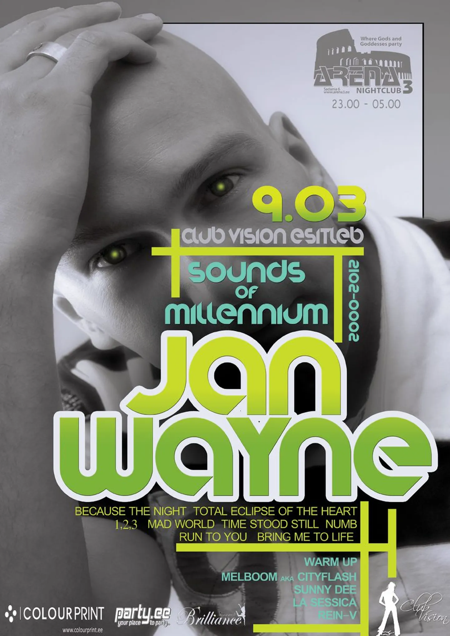 Tantsumuusika artist Jan Wayne klubis Arena 3!
