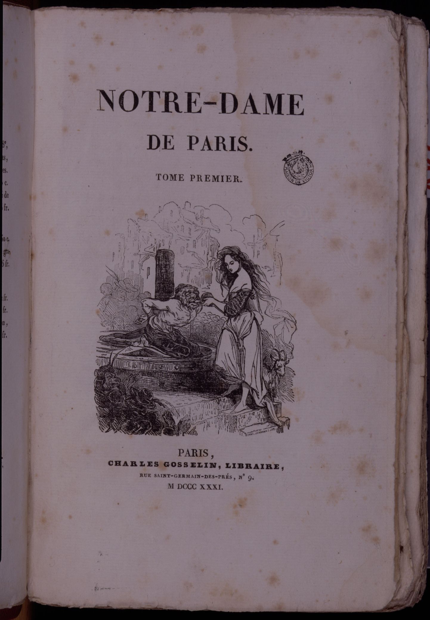 Victor Hugo romaani «Notre-Dame de Paris» esmatrükk 1831