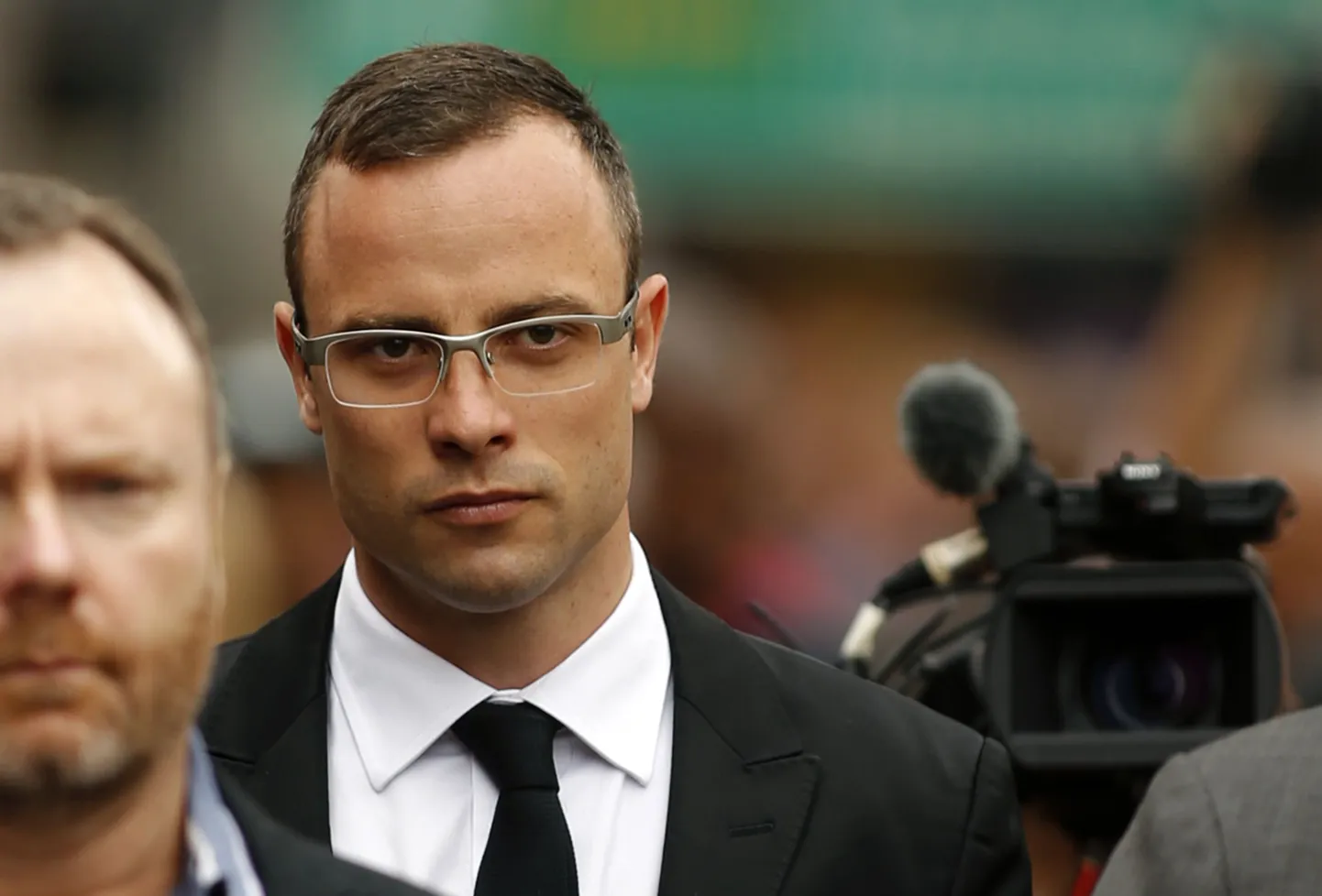 Oscar Pistorius täna kohtusse saabumas.