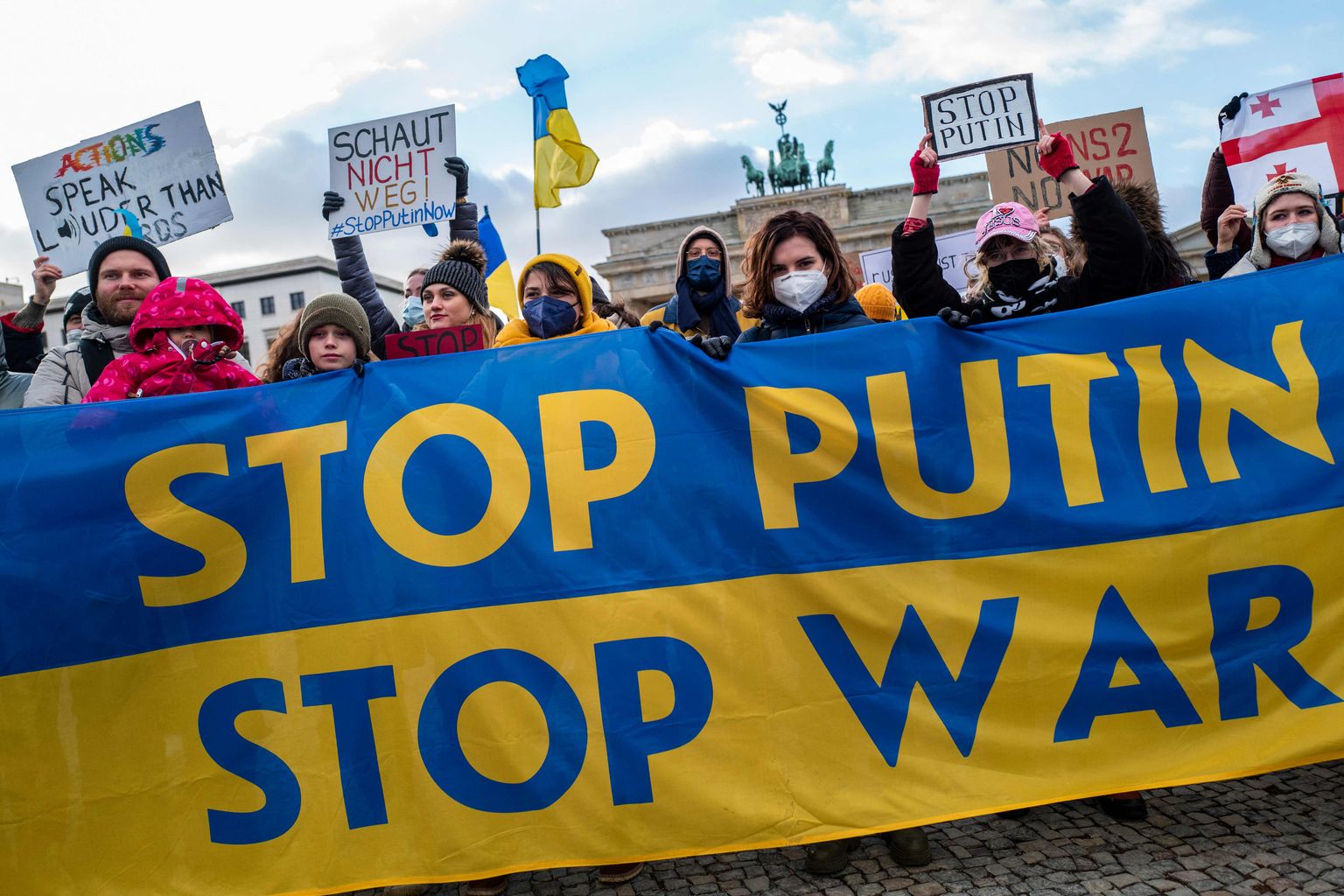 30. jaanuaril leidis Berliinis aset meeleavaldus, milles kutsuti üles Saksamaad võtma Ukraina abistamisel aktiivsemat rolli.