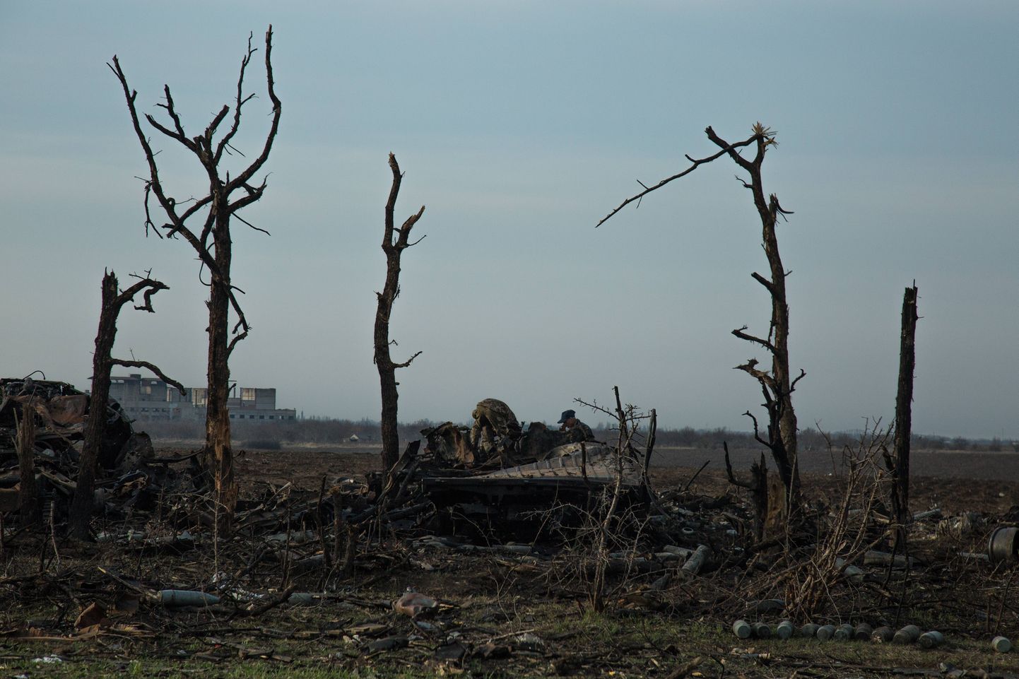 Sõjamaastik Ukrainas Mõkolajivi lähistel.
