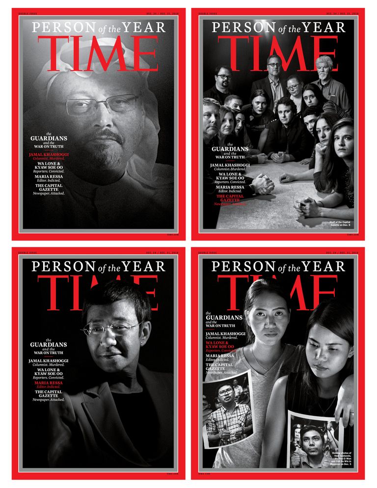 Time'i aasta inimene on ühiskonna kitsaskohti paljastavad ajakirjanikud