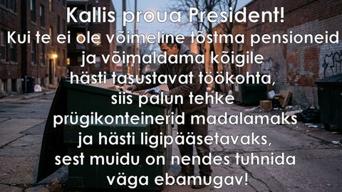 Pöördumine proua Presidendi poole