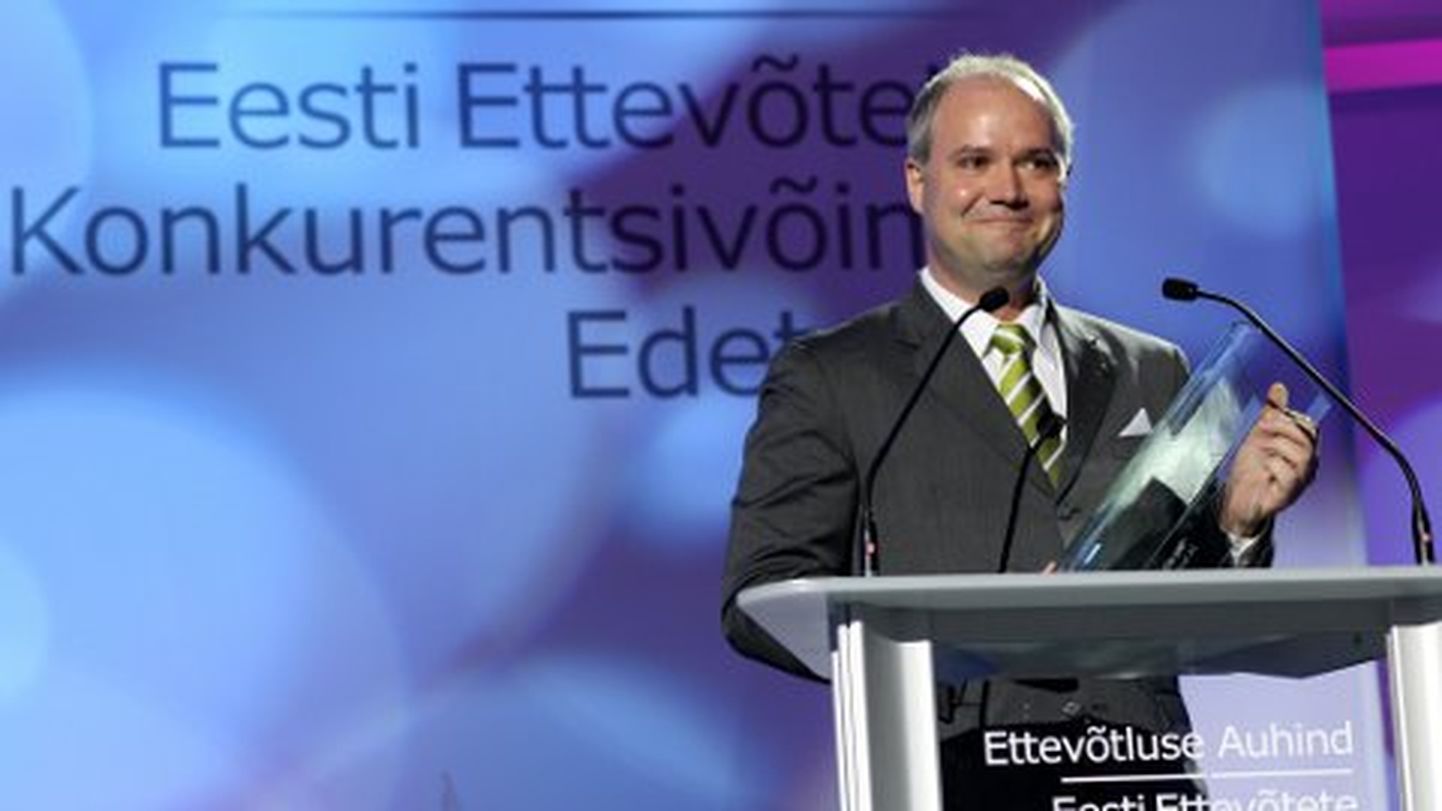 David O'Brock võttis aasta eksportööri auhinna vastu neljapäeval Estonia kontserdisaalis toimunud auhinnagalal.