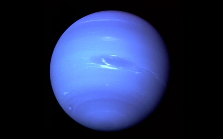 Neptūna attēls, ko 1989.gada 20.augustā uzņēma lidaparāts Voyager 2 