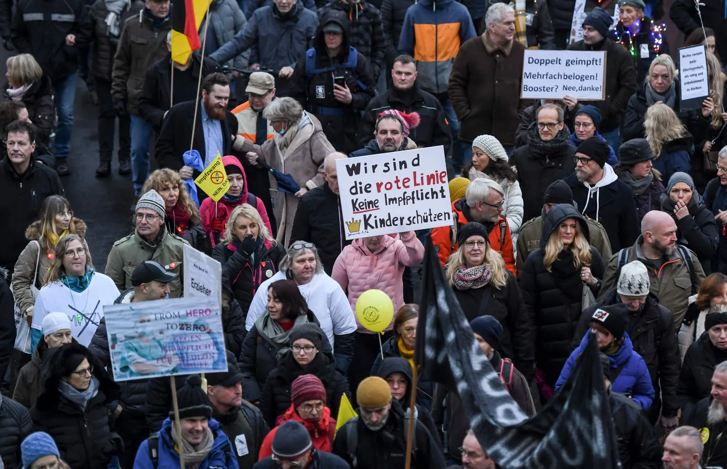 Акция протеста в Германии.