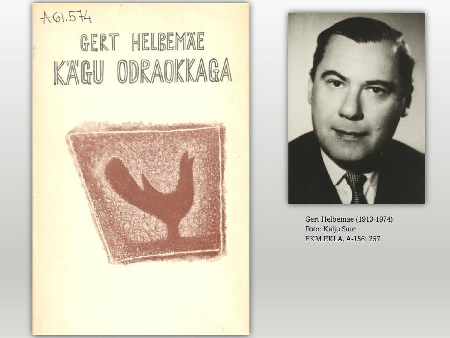 Gert Helbemäe ja tema raamatu esikaas.