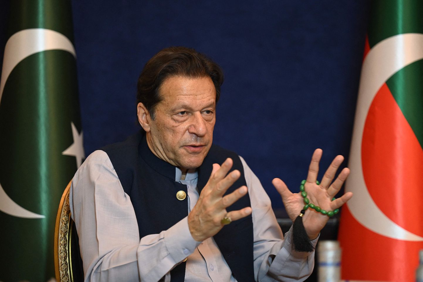 Pakistani endine, nüüdseks vangi mõistetud peaminister Imran Khan, kelle toetajad tegid valimistel tugeva tulemuse.