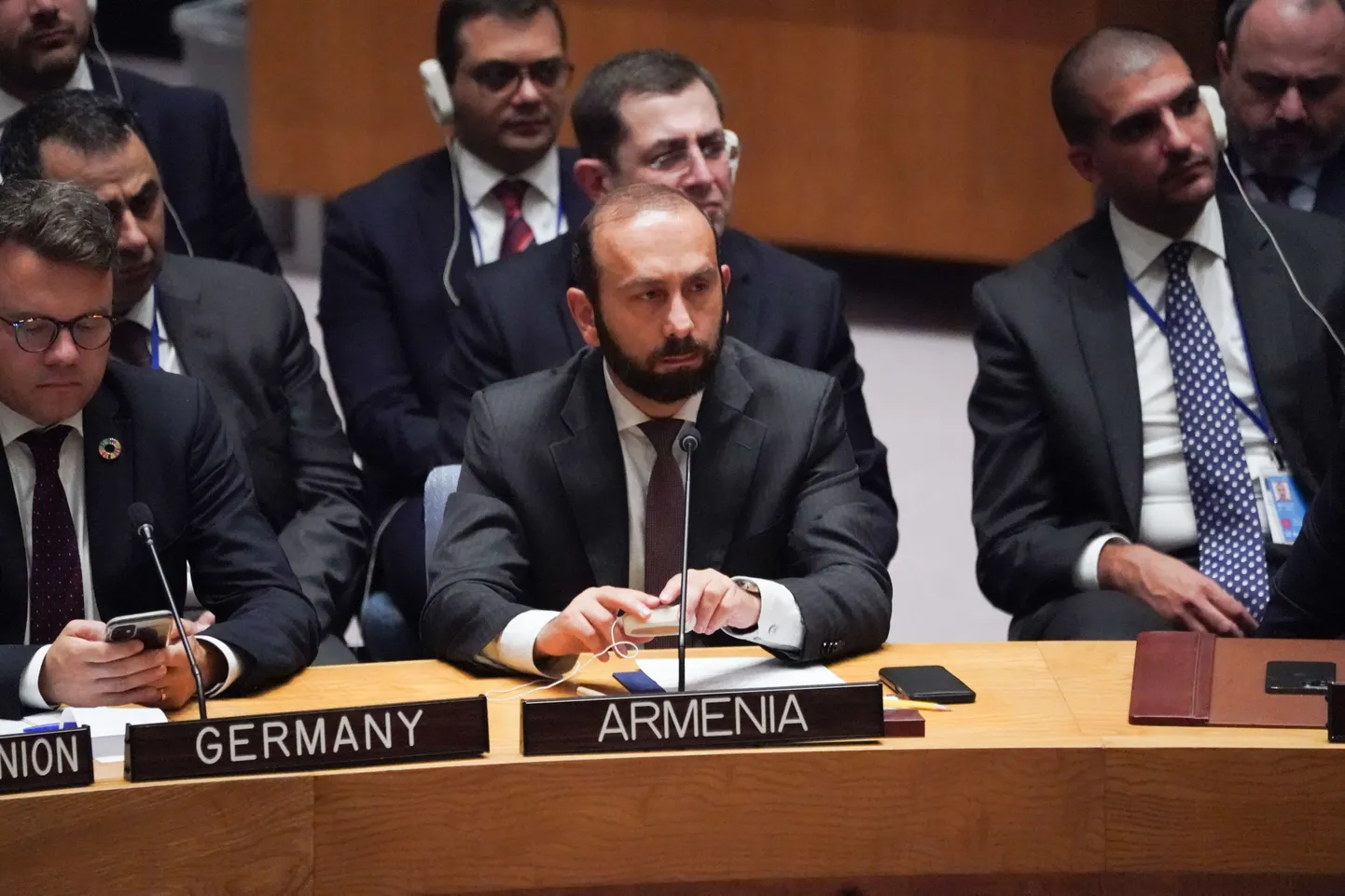 Armeenia välisminister Ararat Mirzojan ÜRO Julgeolekunõukogus.