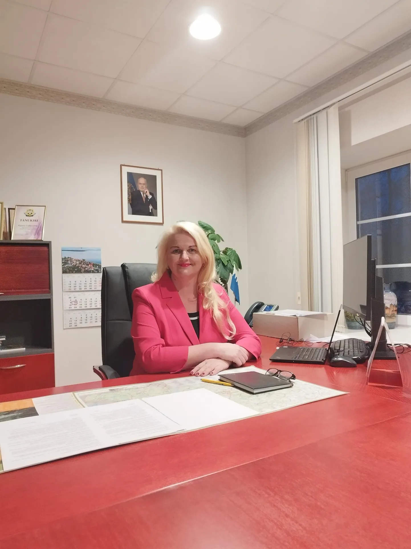 Enel Liin töölaua taga