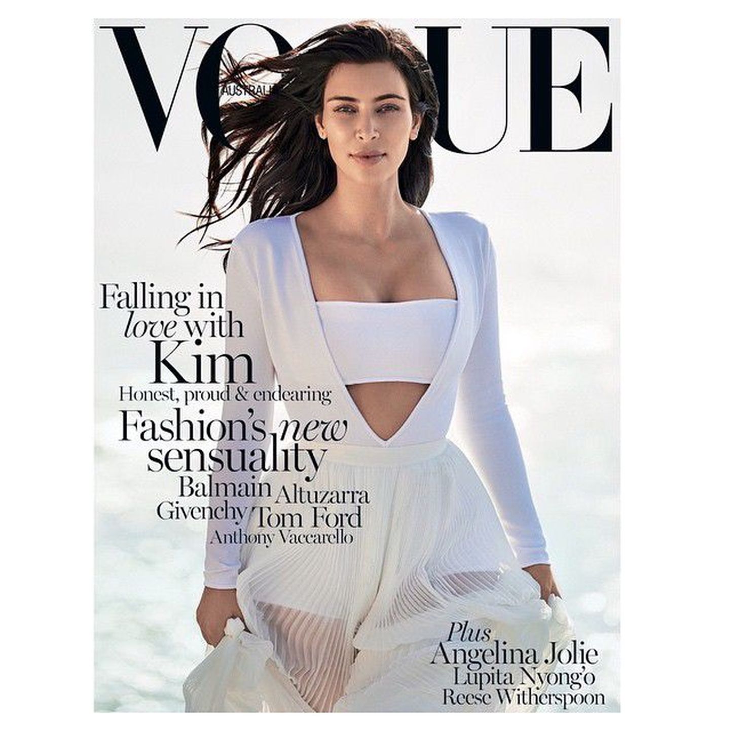 Ким Кардашьян на обложке Vogue.