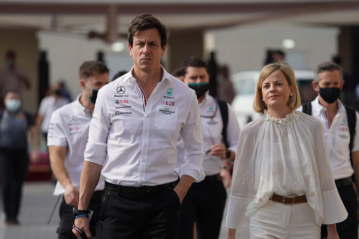 Susie Wolff (paremal) koos abikaasa Toto Wolffiga.