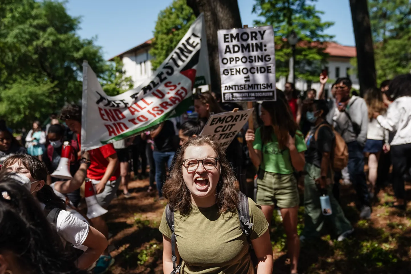 USA Georgia Atlanta Emory ülikooli Palestiinat ja Gazat toetav protest 25. aprillil 2024.