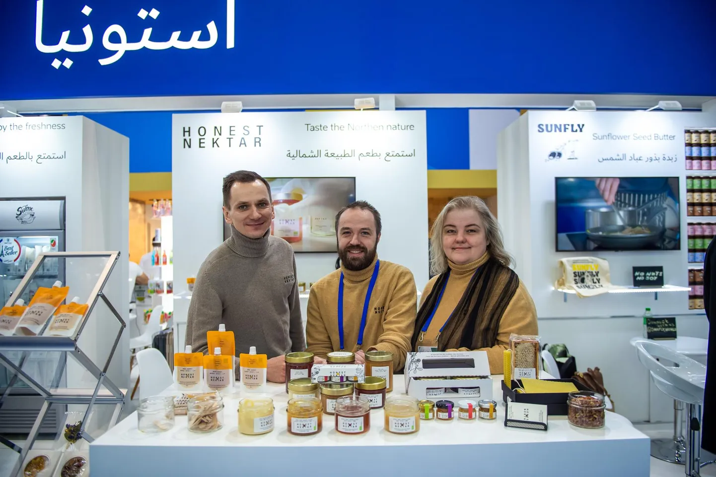 Harro Rannamets, Mart Kullamaa ja Siiri Otsmann tänavu veebruaris Dubai messil Iktos OÜ egiidi all.