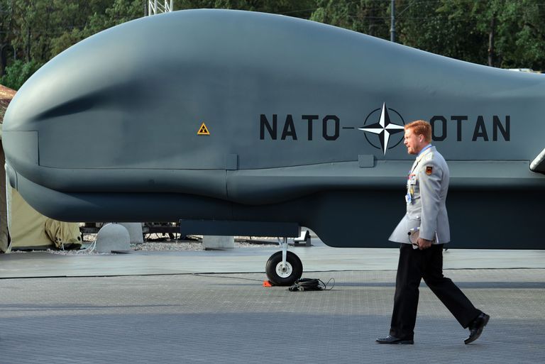  Global Hawk droon NATO tippkohtumisel Varssavis. Alexey Vitvitsky/Sputnik/Scanpix