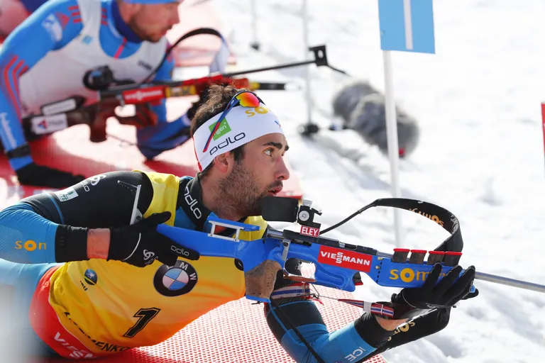 Laskesuusatamise suurim staar Martin Fourcade. / HEIKO JUNGE/AP/Scanpix
