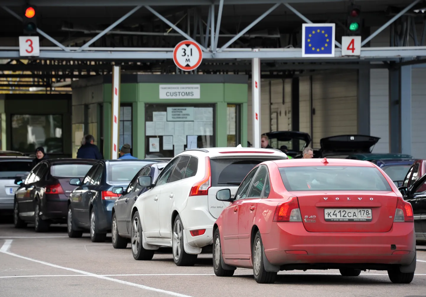 Vaalimaa-Torfjanovka piiripunkt Soome-Venemaa piiril.