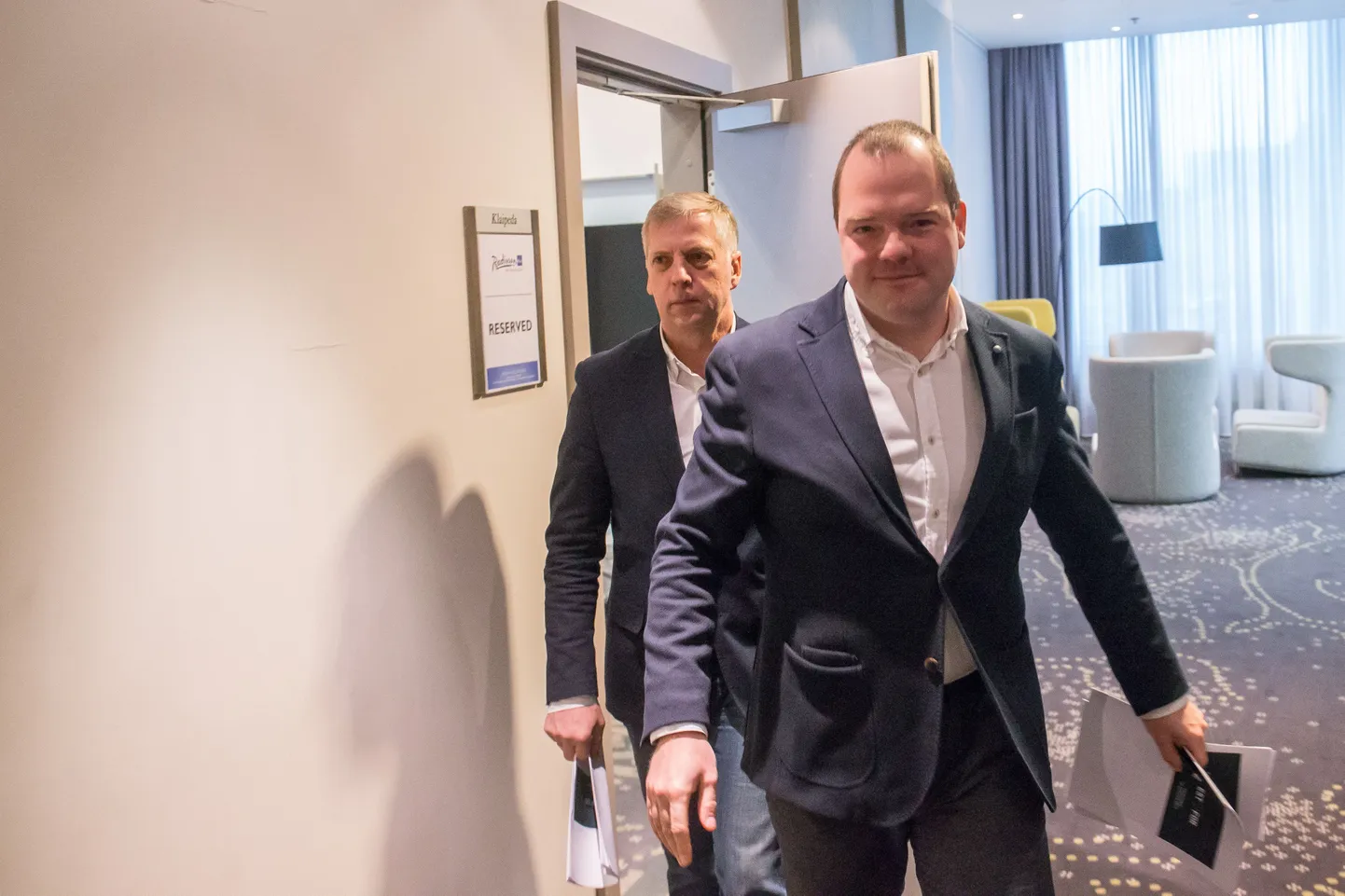 Miljarditehase ühes rajajad Aadu Polli ja Margus Kohava oma plaane tutvustaval pressikonverentsil tänavu jaanuaris.
