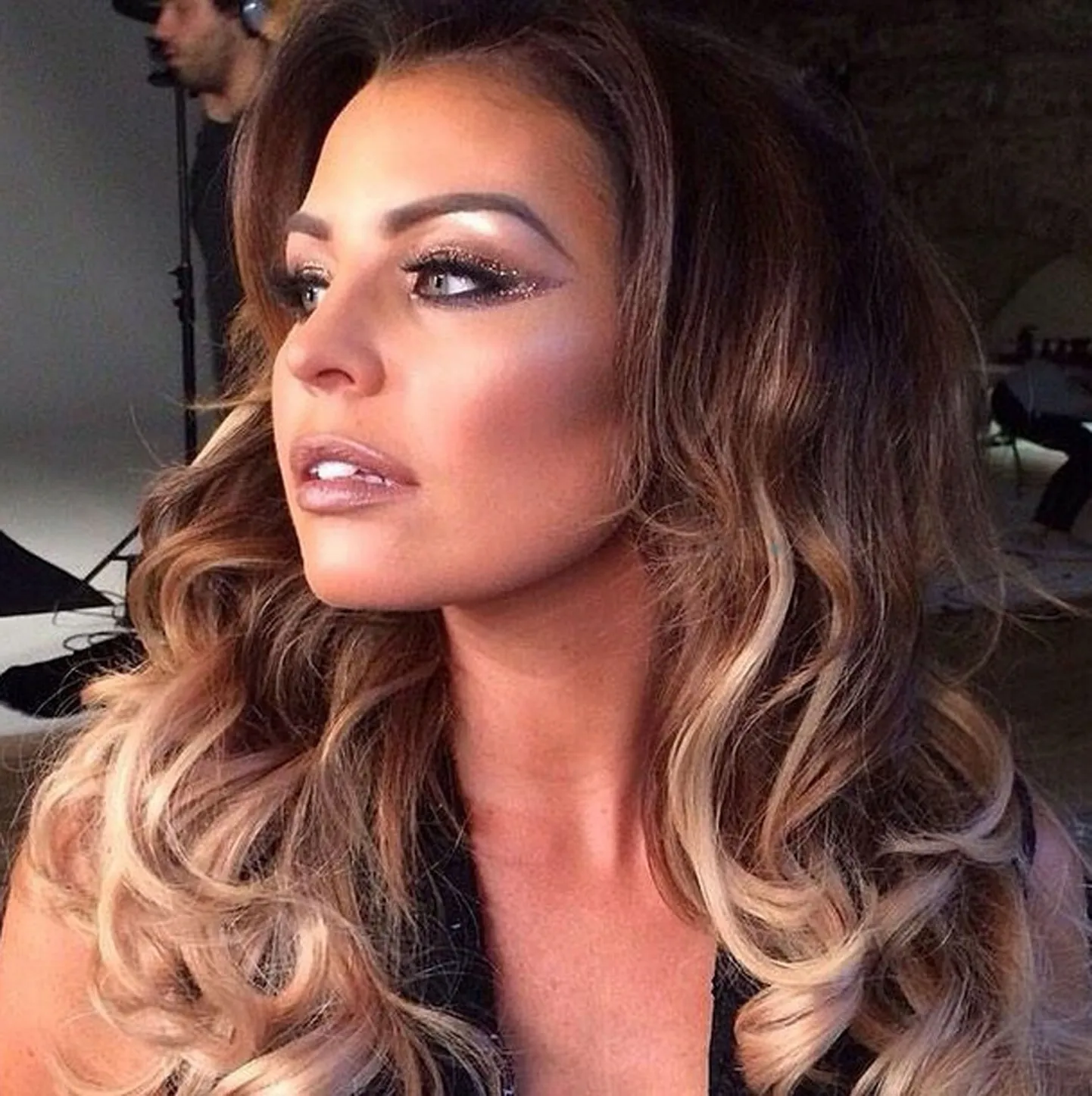 Jessica Wright on kasutanud highlighter'it väga oskuslikult.