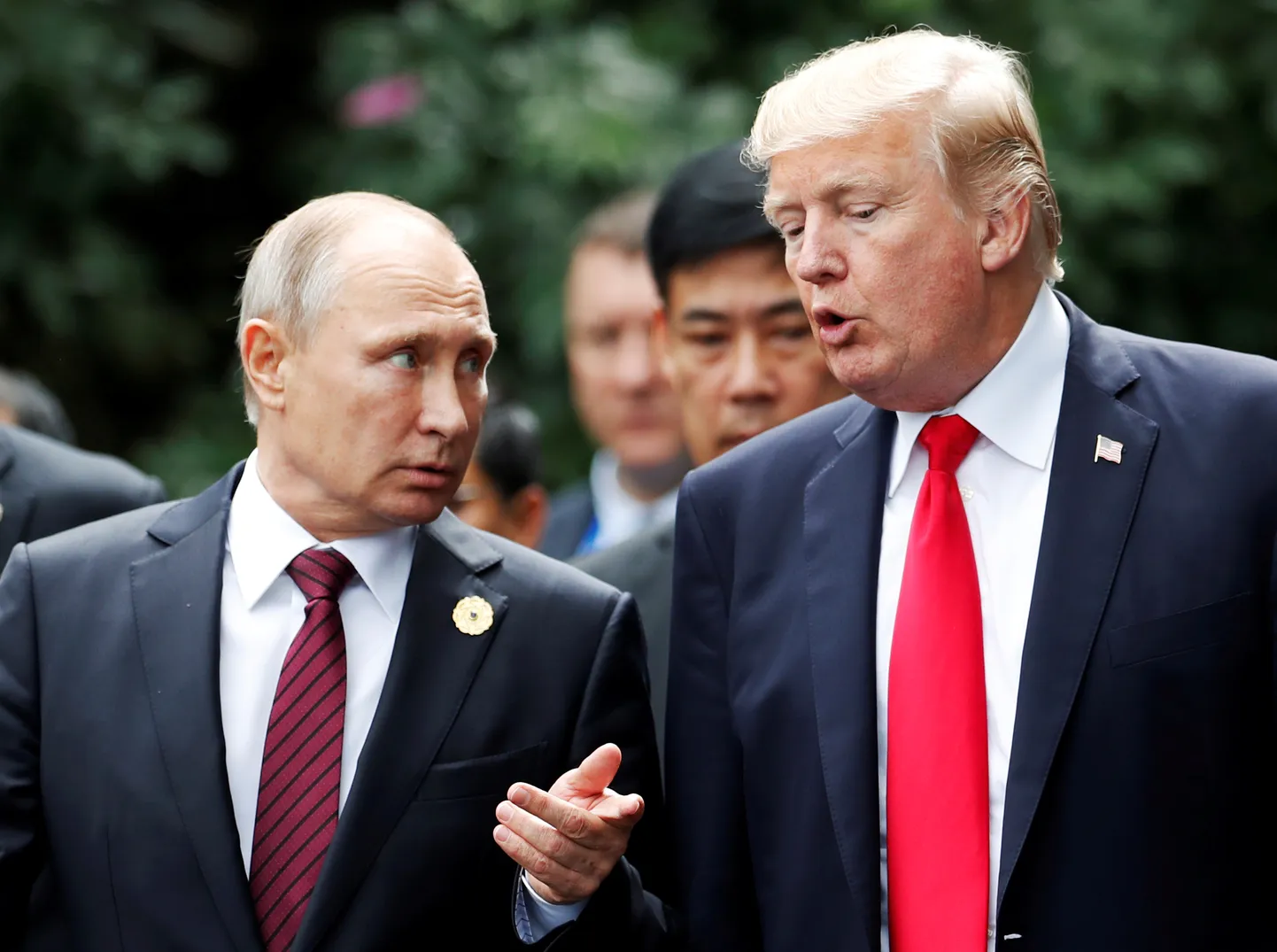 Vene riigipea Vladimir Putin ja Ameerika Ühendriikide president Donald Trump novembris Vietnamis.