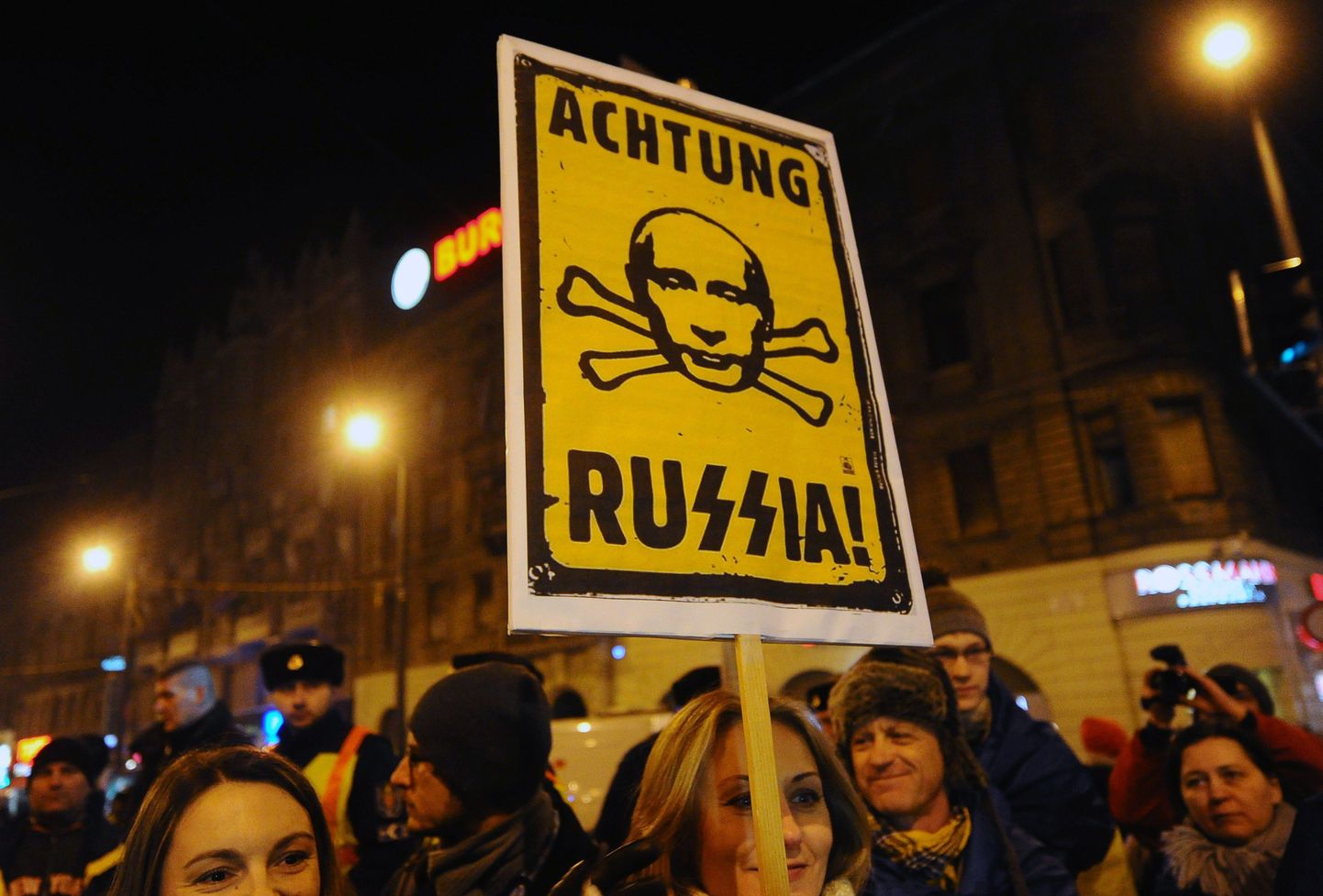 Демонстрация против политики Путина.