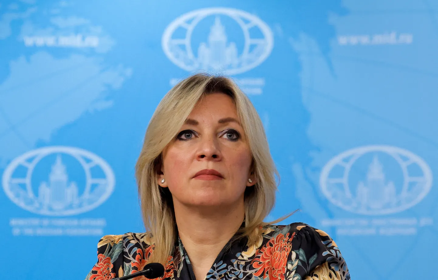 Krievijas Ārlietu ministrijas pārstāve Marija Zaharova.