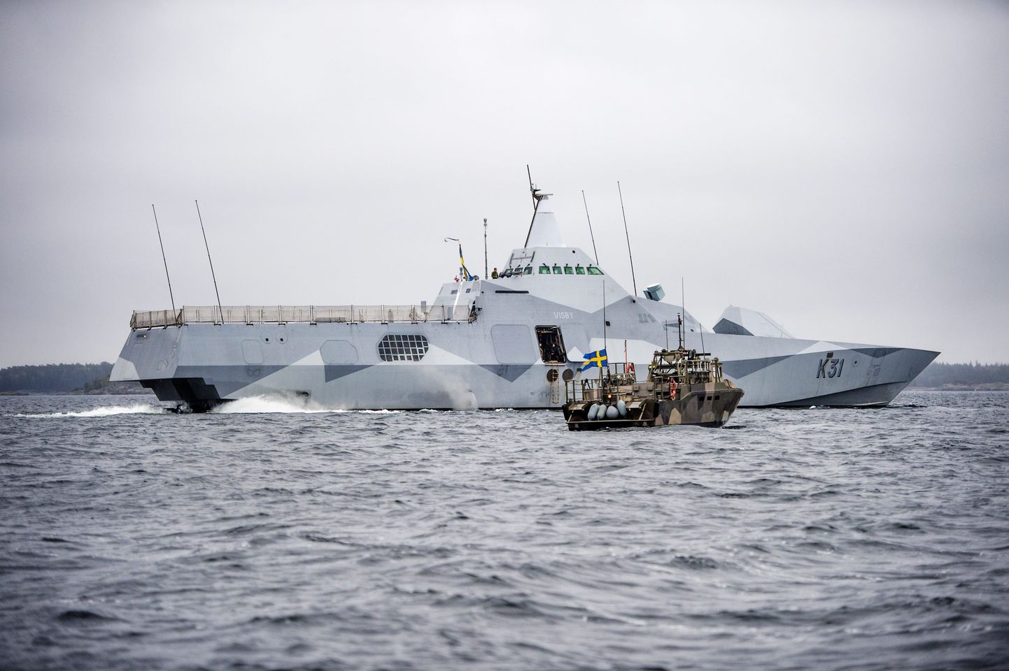 Rootsi mereväe korvett HMS Visby otsis võõrast veealust tegevust Stockholmi saarestikus mullu oktoobris.