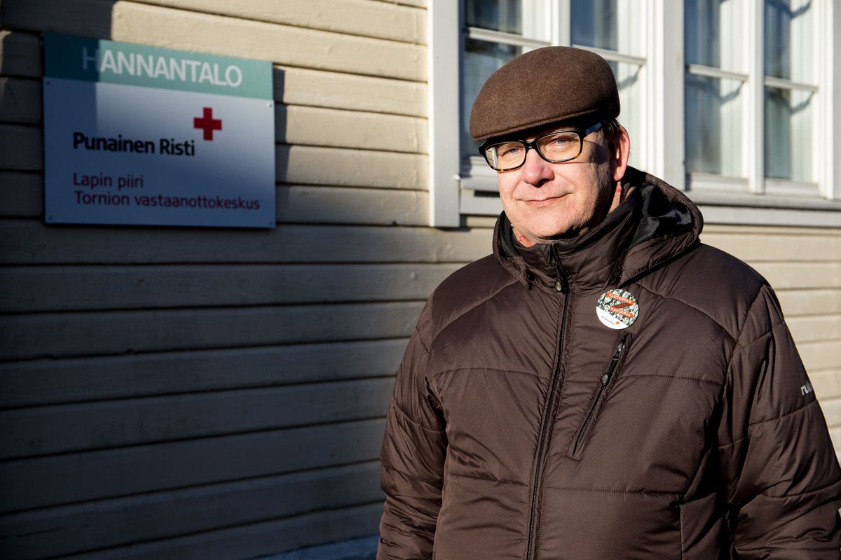 Matti, Soome Punase Risti vabatahtlik Tornio vastuvõtukeskuses.
Foto: Sander Ilvest