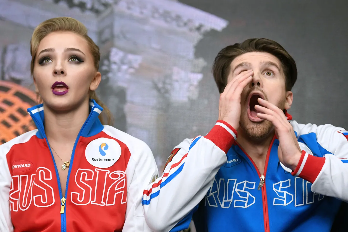 Venemaa jääntantsupaari Aleksandra Stepanova ja Ivan Bukini ilmed väljendavad Venemaa sportlaste olukorda viimastel aastatel. Bukin on üks neist, kes dopingusüüdistuste tõttu tänavustele Pyeongchangi talimängudele ei pääsenud.