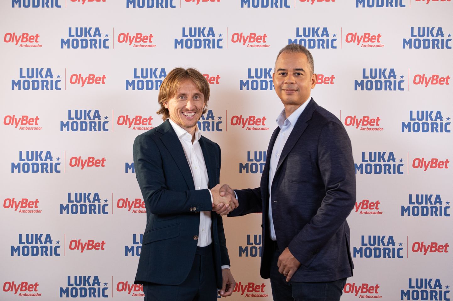 Luka Modrić ja Olympic Entertainment Group ja OlyBet Group juht, Corey Plummer
