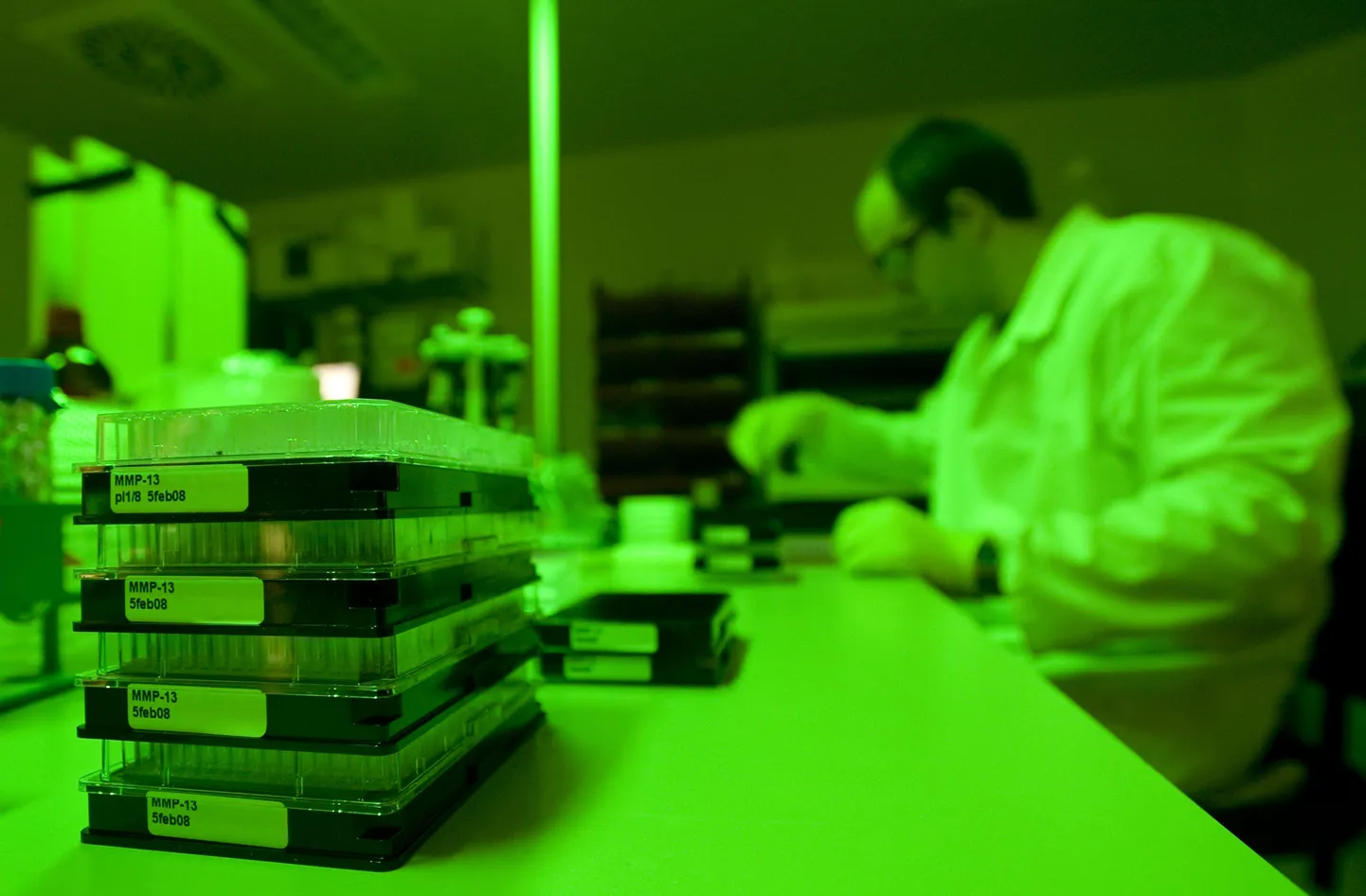 Belgia biotehnoloogiafirma Galapagos NV labor Inglismaal. Galapagose aktsiad on noteeritud lisaks Euronexti börsile ka USAs.