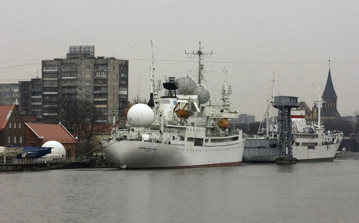 Laevad Kaliningradi kesklinnas.