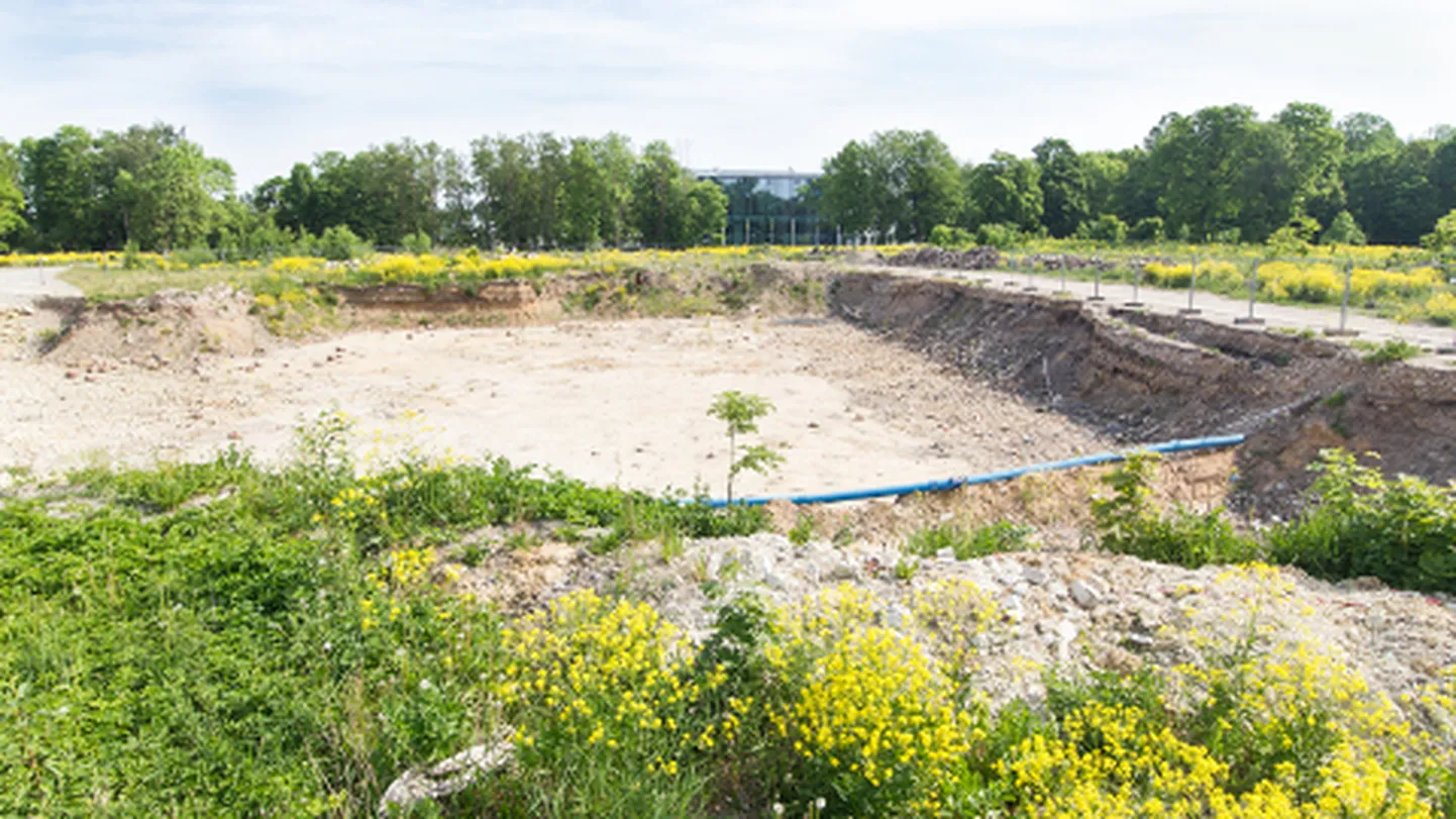 Jõhvi kontserdimaja naabrusesse rajatava pargikeskuse ehitamise ettevalmistustöödega tehti algust mullu juunis, kuid siis Allan Männi vahistamise tõttu tööd seiskusid ja rohkem kui aasta jooksul pole ehitusplatsil enam midagi toimunud.