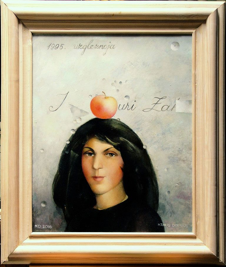 Kārlis Dobrājs "Gleznotāja", 2000. gads, audekls/eļļa, 60x50 cm