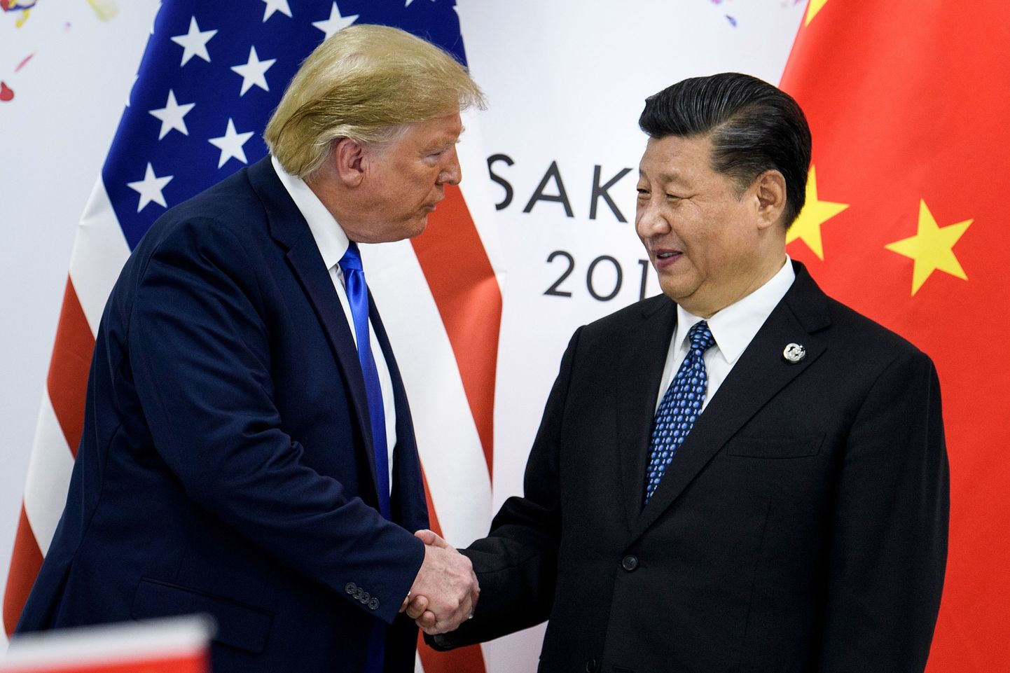 ASV prezidents Donalds Tramps un Ķīnas prezidents Sji Dzjiņpins