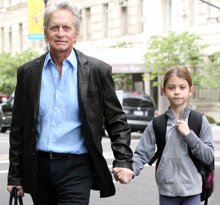 Michael Douglas ja ta tütar Carys nooremana