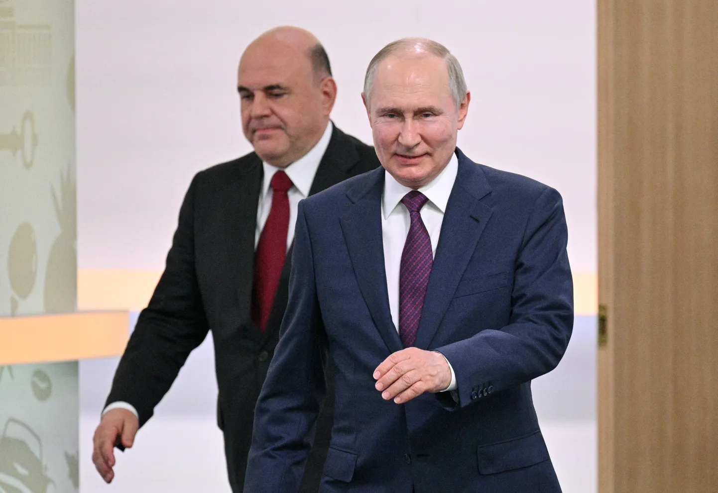 Премьер РФ Михаил Мишустин и президент Владимир Путин