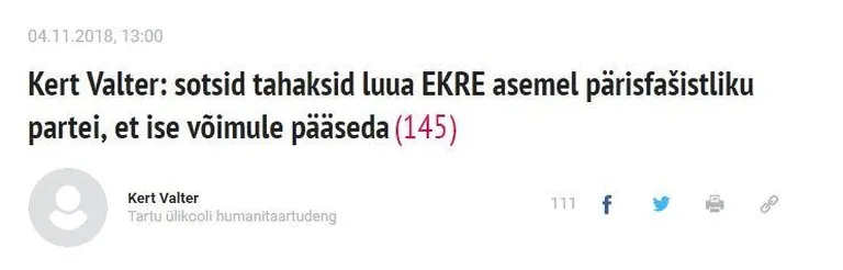 Kuvatõmmis Eesti Päevalehe arvamusportaalist.