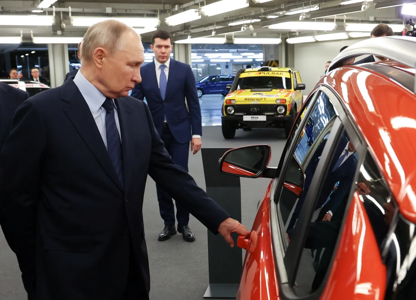 Venemaa president Vladimir Putin külastab AvtoVazi autotehast Togliatti linnas Venemaal 28. jaanuaril 2025.