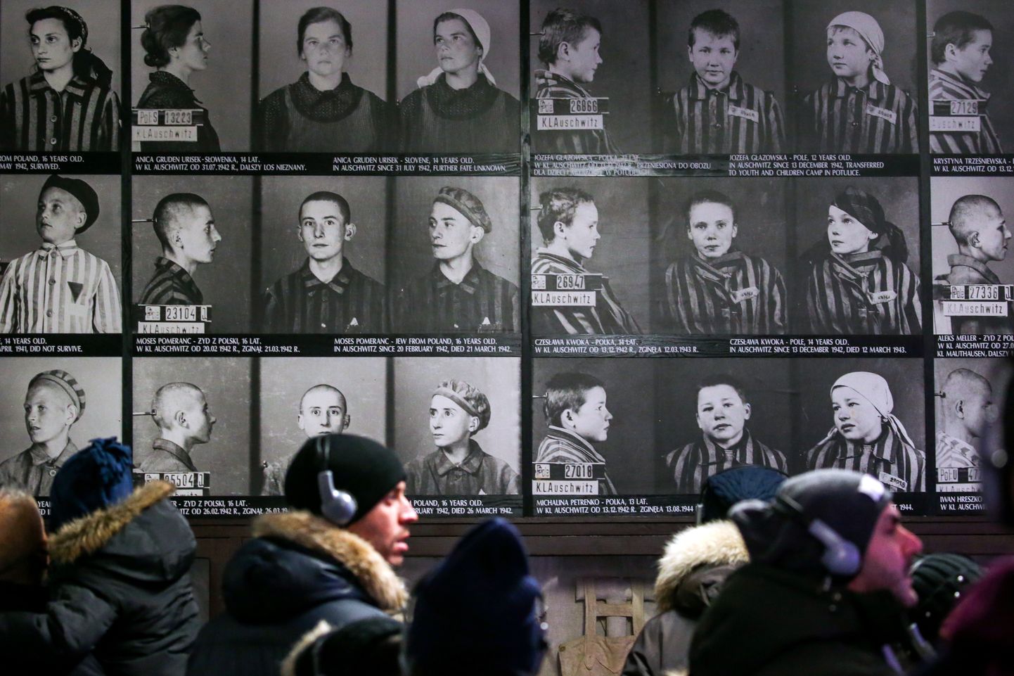 Näitus Auschwitzi koonduslaagris.