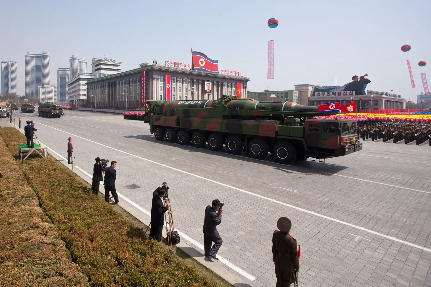 Taepodong-klassi raketid Põhja-Korea pealinnas Pyongyangis aprillis aset leidnud pidustustel.