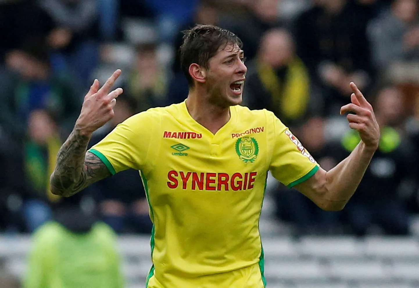 Emiliano Sala 2017. aastal Nantese särgis.