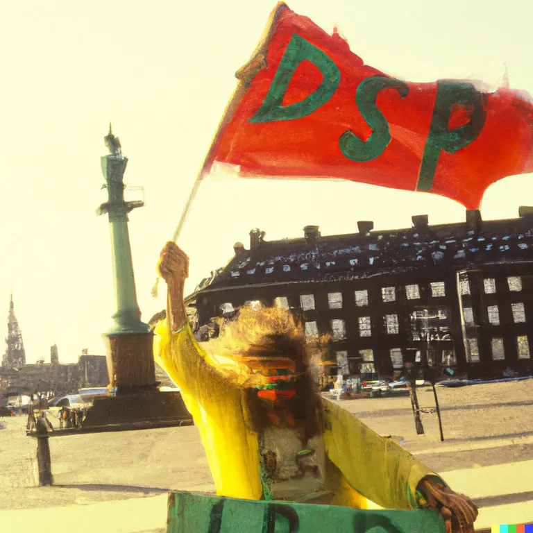 Sünteetilise Partei tellimusel valmis ühe teise tehisintellekti Dall-E plakat Larsi võimalikust poliitilisest kampaaniast.