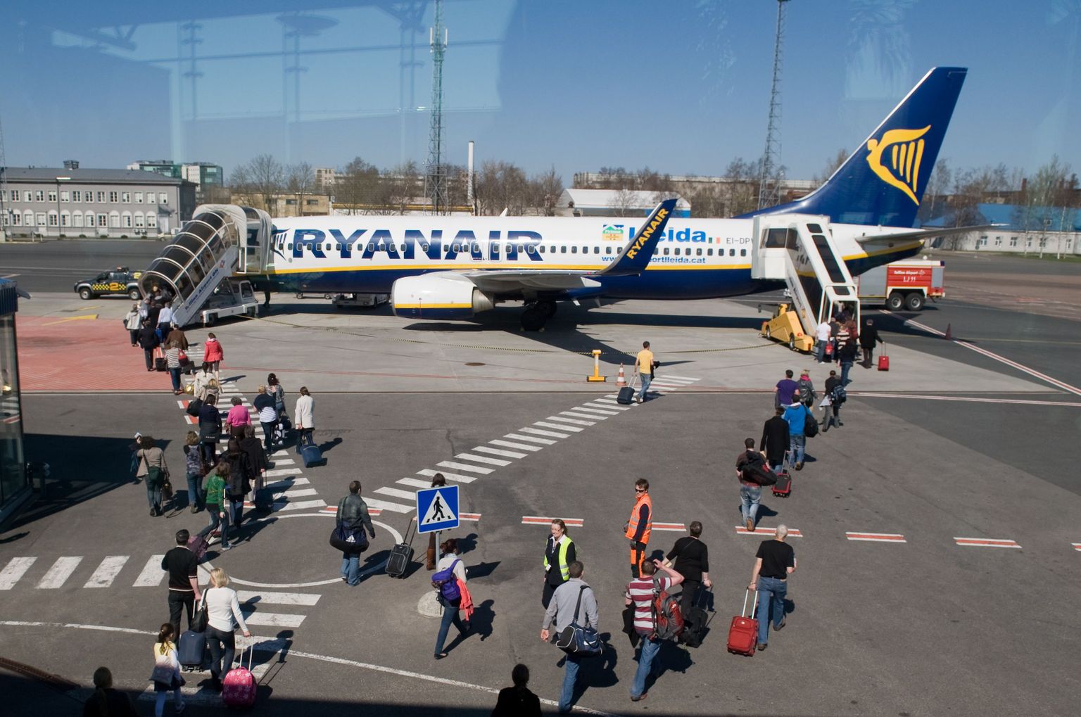 Ryanairi lennuk Tallinna lennujaamas.