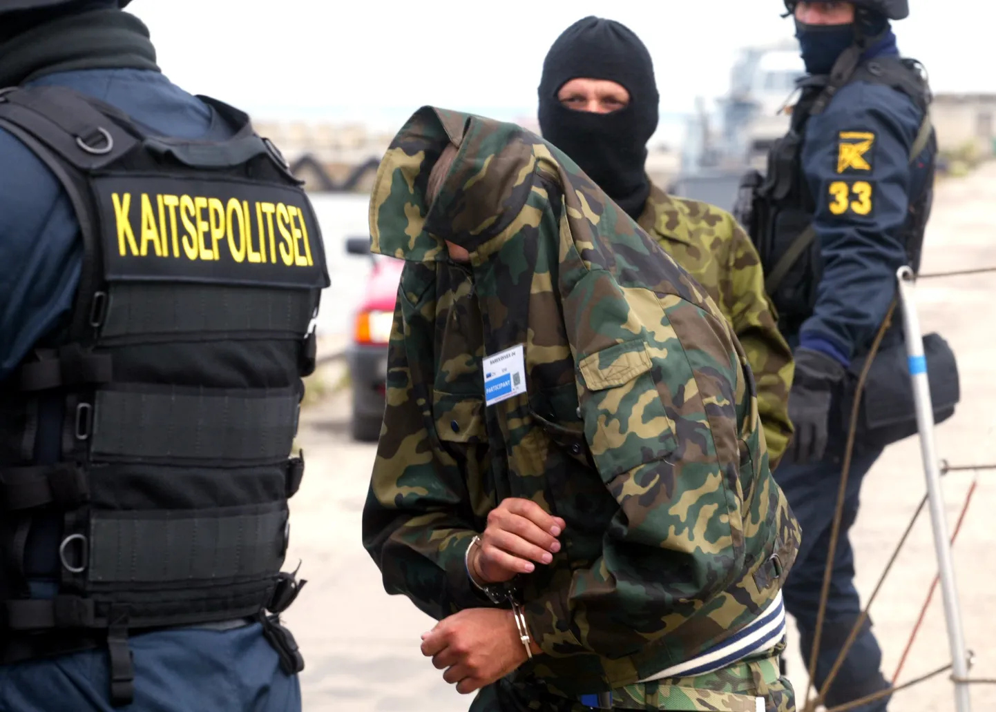 Internal Security Service arrested Andrei Shevljakov, who is suspected of supplying US electronic equipment to the Russian military, on March 28, 2023. The picture shows an anti-terrorism exercise by Internal Security Service.