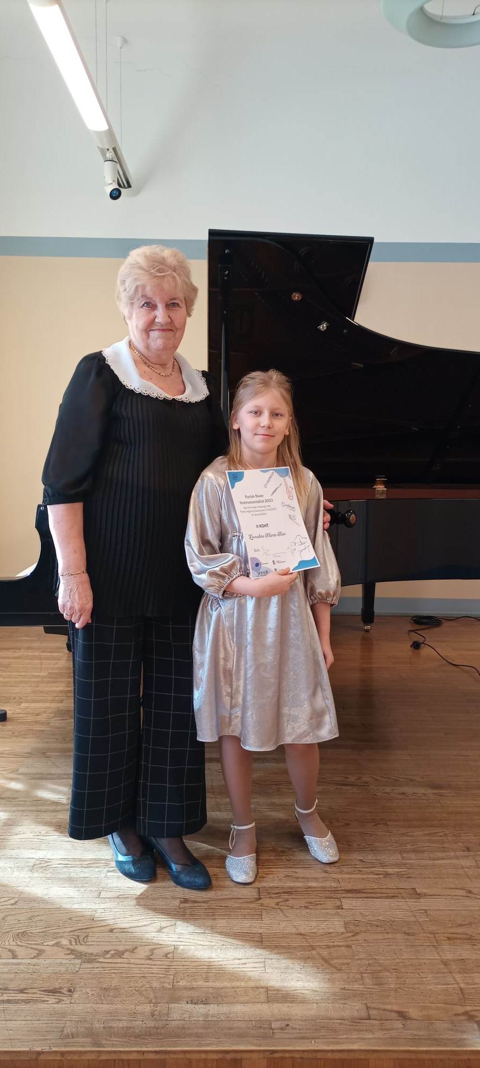 Türi muusikakooli klaveriõpetaja Anne Toome kasvandik Emmeliine Maria Kass lõpetas konkursi teise kohaga.